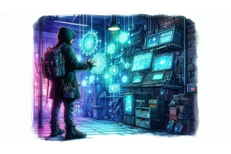 cyberpunk-hacker-with-neon-interface