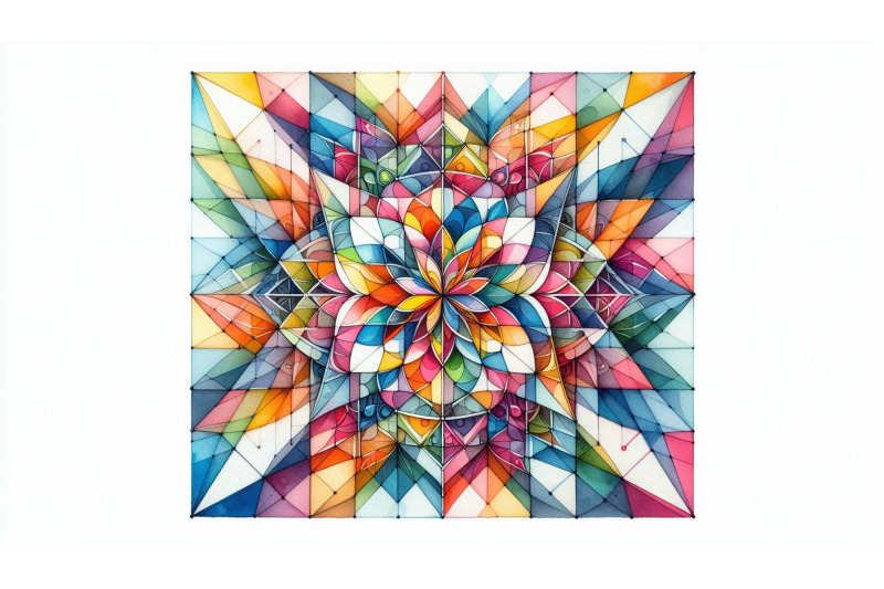 floral-geometry-grid