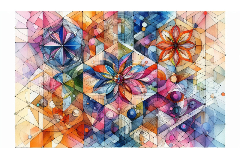 floral-geometry-grid