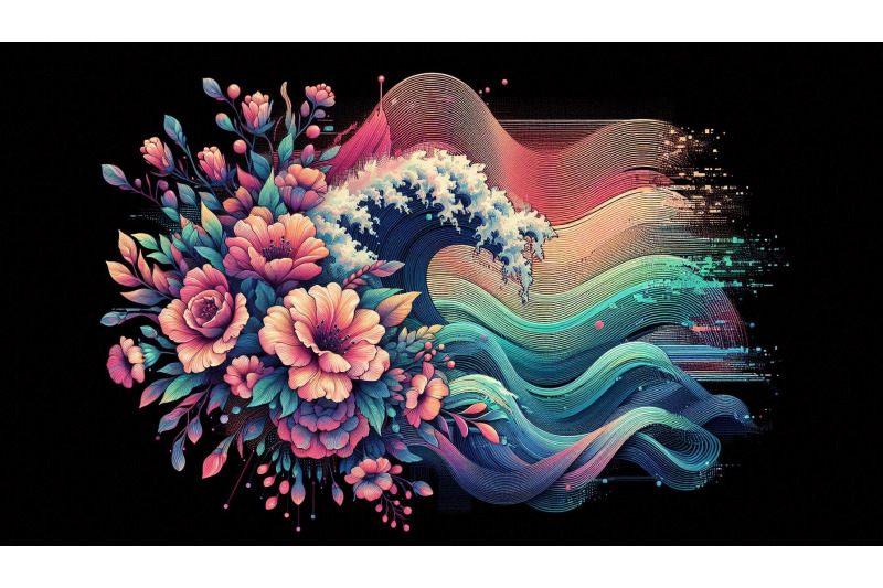 glitch-flower-pattern