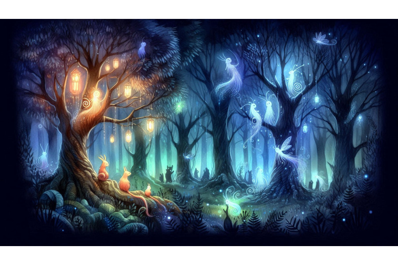 glowing-enchanted-forest-creatures