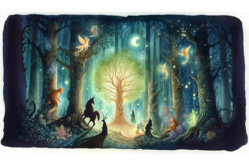 glowing-enchanted-forest-creatures