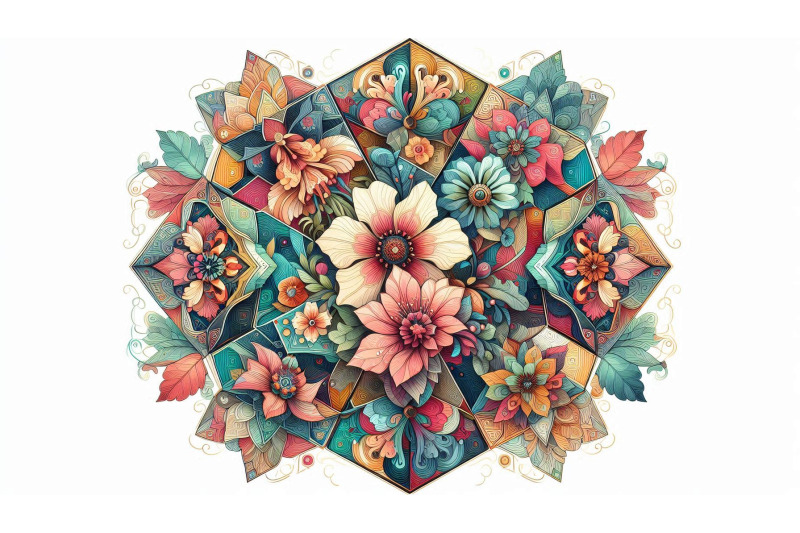 hexagon-floral-pattern