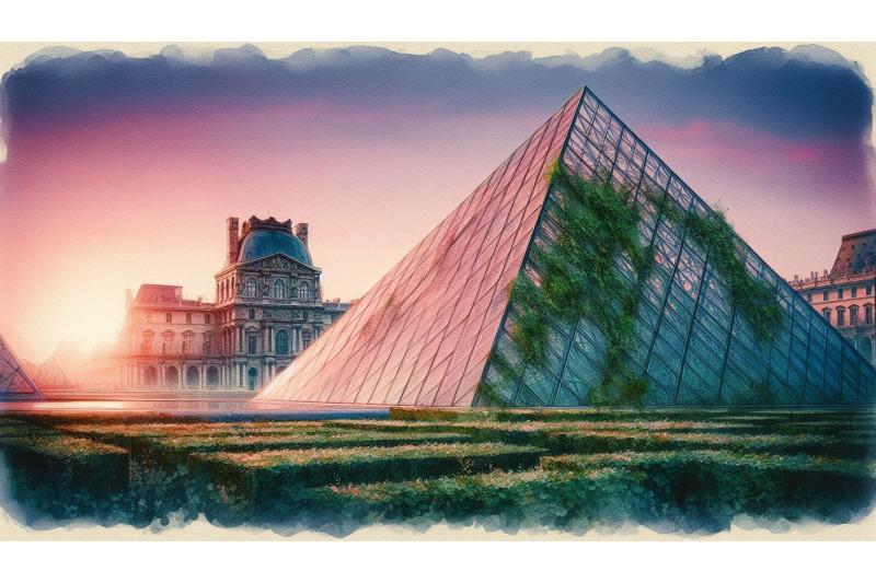 louvre-pyramid-at-dusk