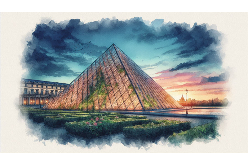 louvre-pyramid-at-dusk