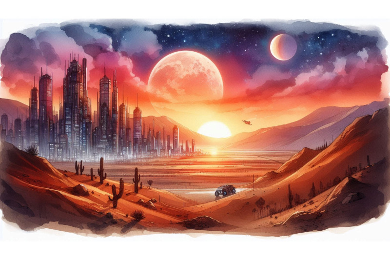 mars-city-sunset-view