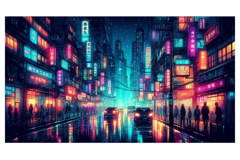 neon-cyberpunk-street-scene