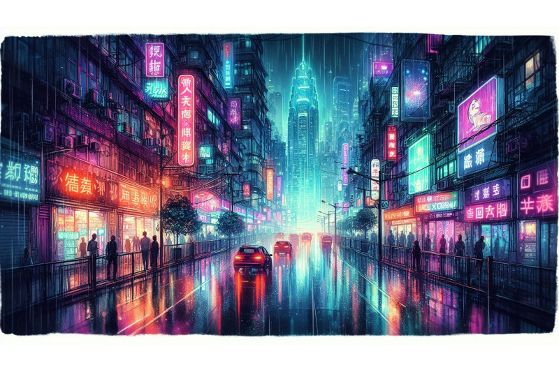 neon-cyberpunk-street-scene