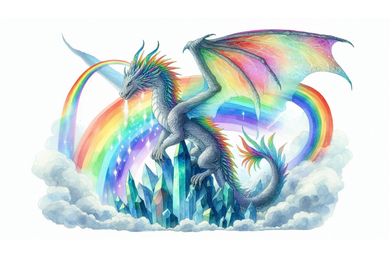 rainbow-dragon-on-crystal-mountain