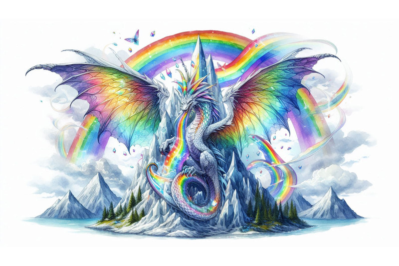 rainbow-dragon-on-crystal-mountain