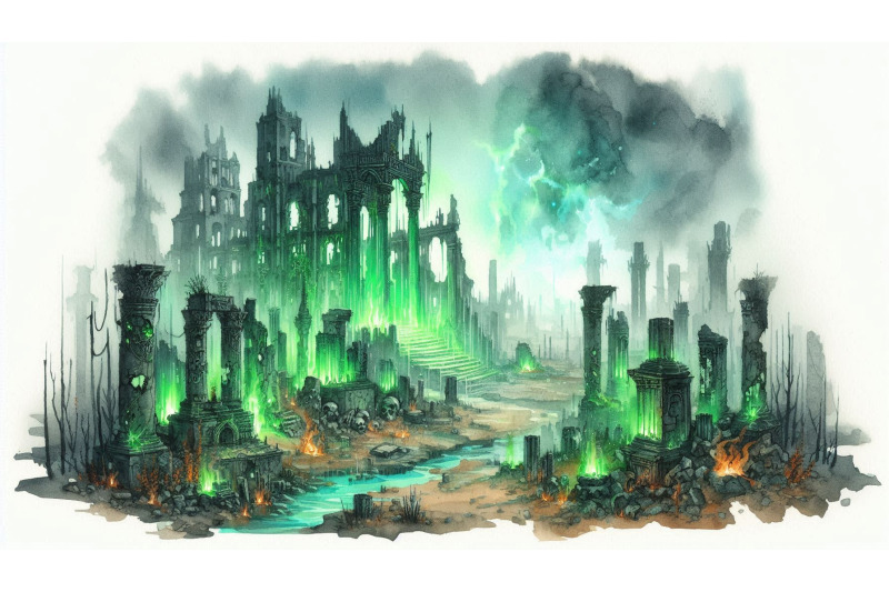 ruined-wasteland-green-glow