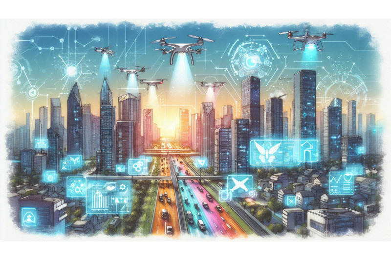 smart-city-with-drones