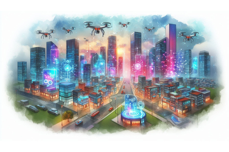 smart-city-with-drones