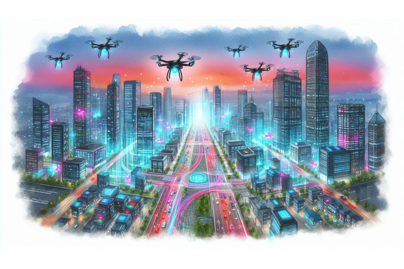 smart-city-with-drones