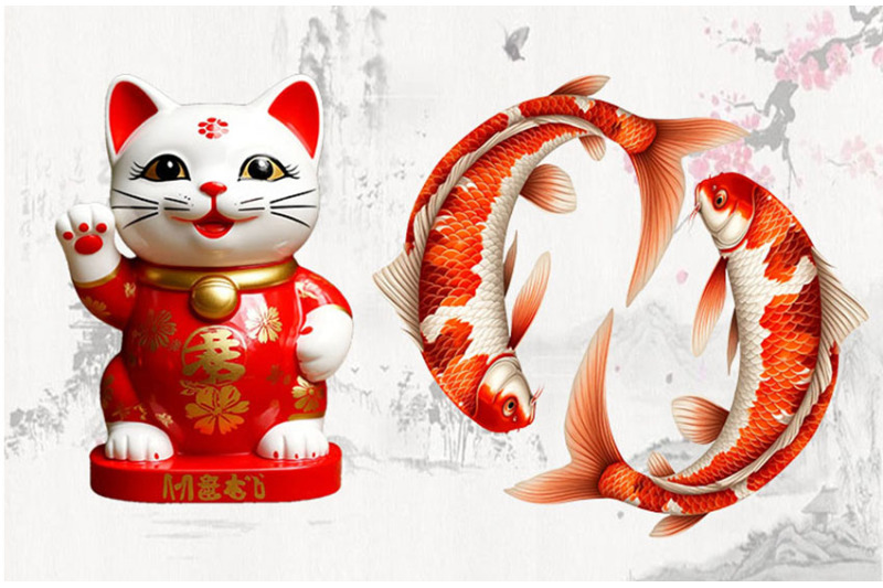 japan-tempura-sushi-rolls-sauce-fan-teapot-carp-png