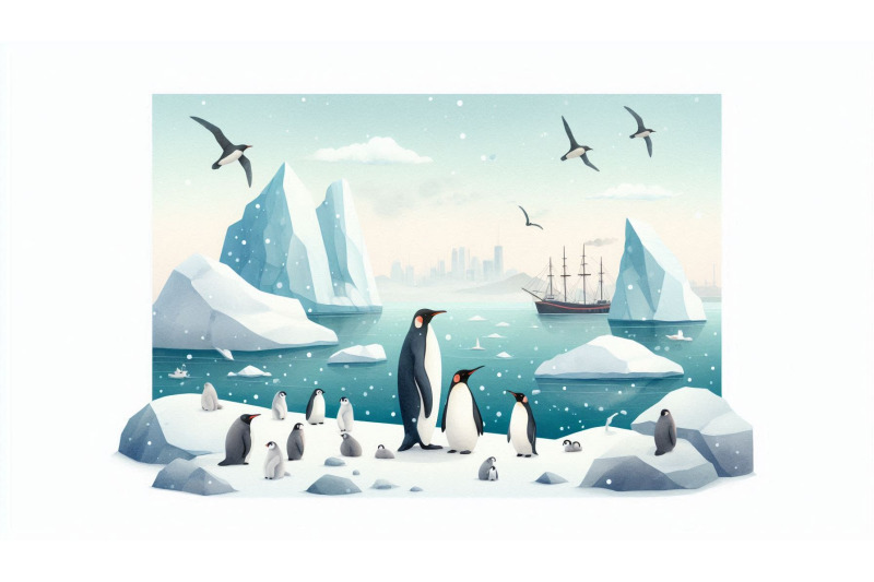 arctic-icebergs-penguins