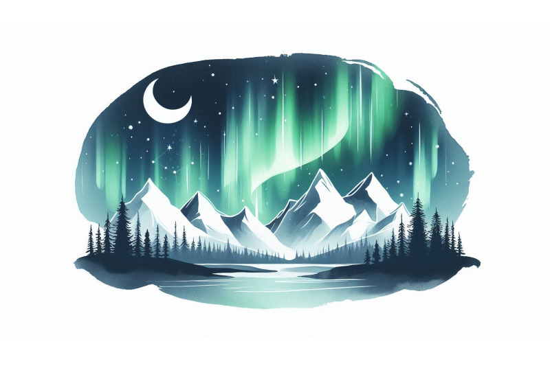 aurora-mountain-sky
