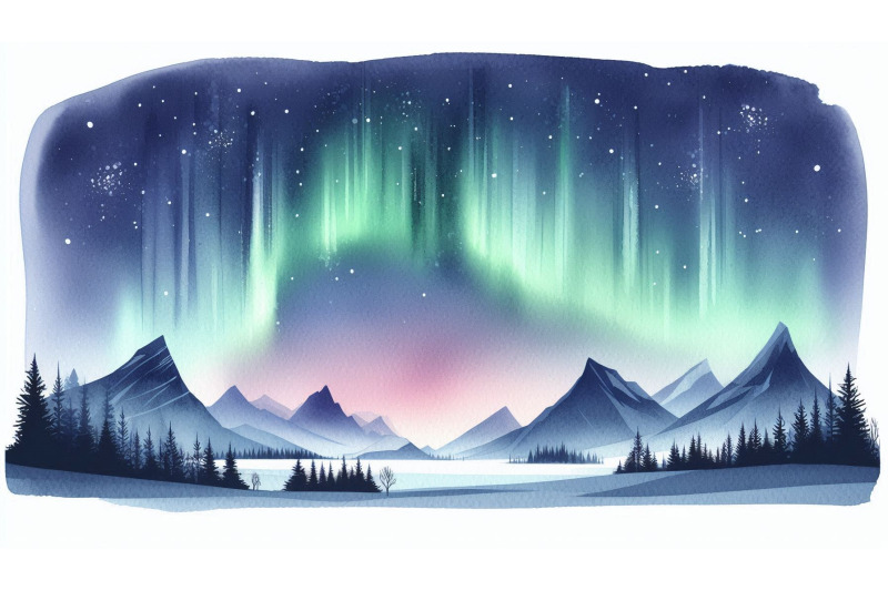 aurora-mountain-sky