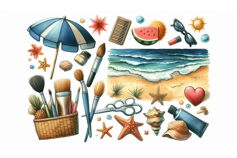 beach-brush-collage