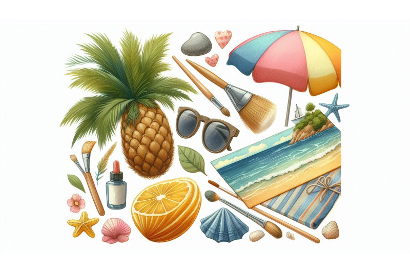 beach-brush-collage