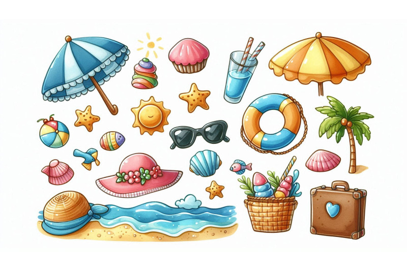 beach-icon-set