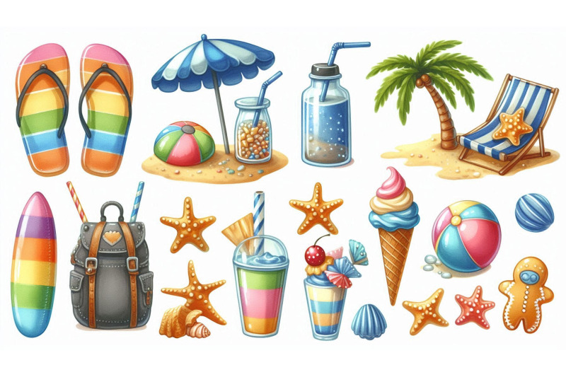 beach-icon-set