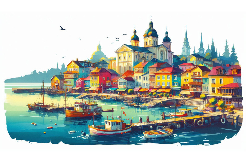 bright-coastal-town