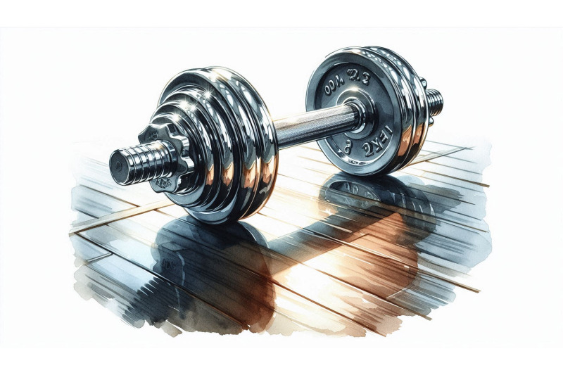 chrome-dumbbell-floor