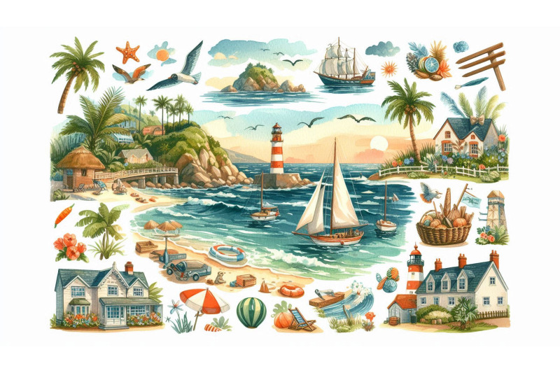 coastal-clipart-collage