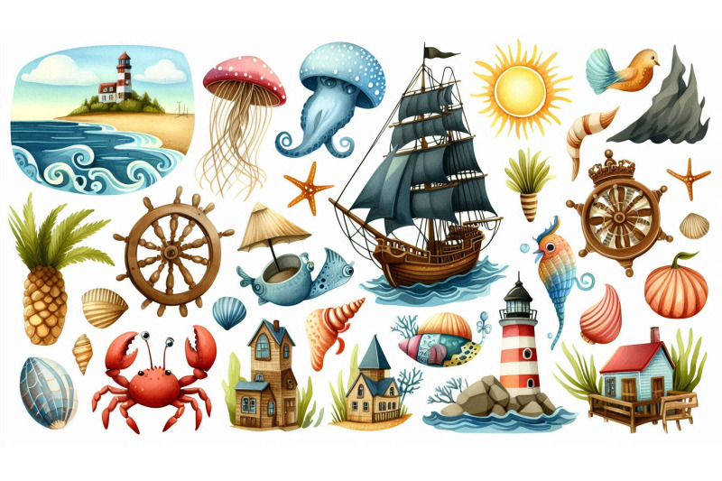 coastal-clipart-collage