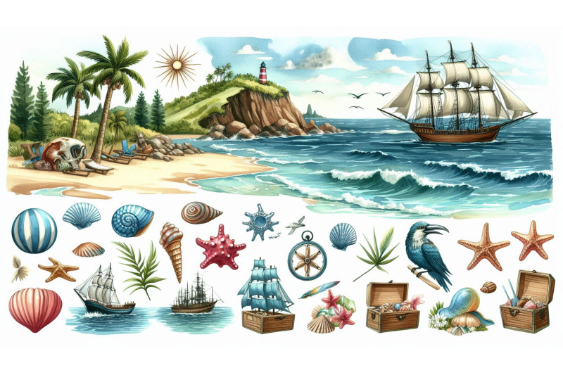 coastal-clipart-collage