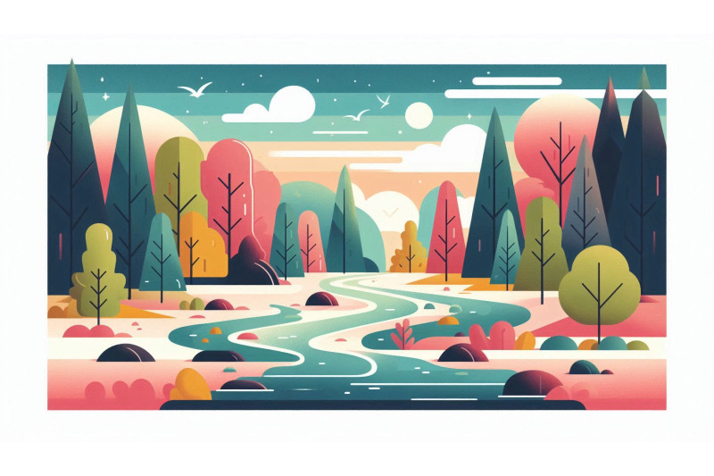 colorful-forest-river