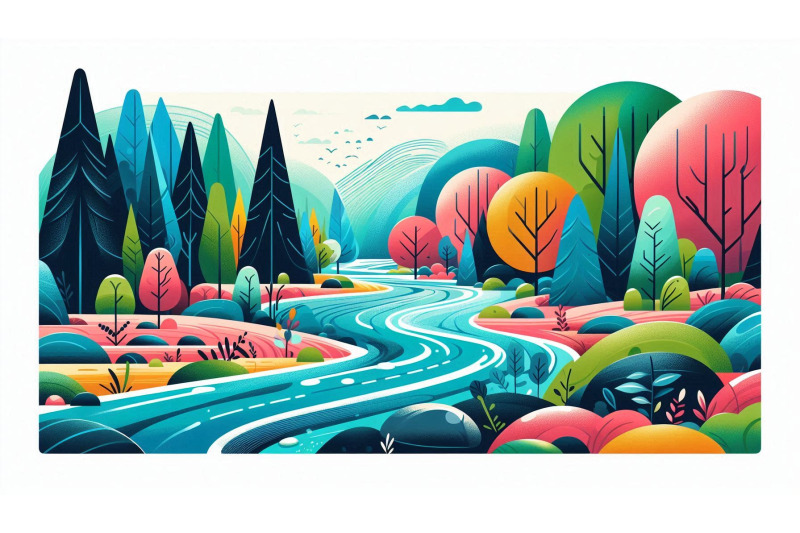 colorful-forest-river