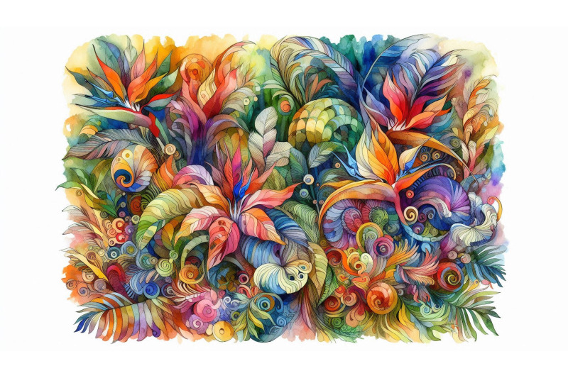 colorful-jungle-flora
