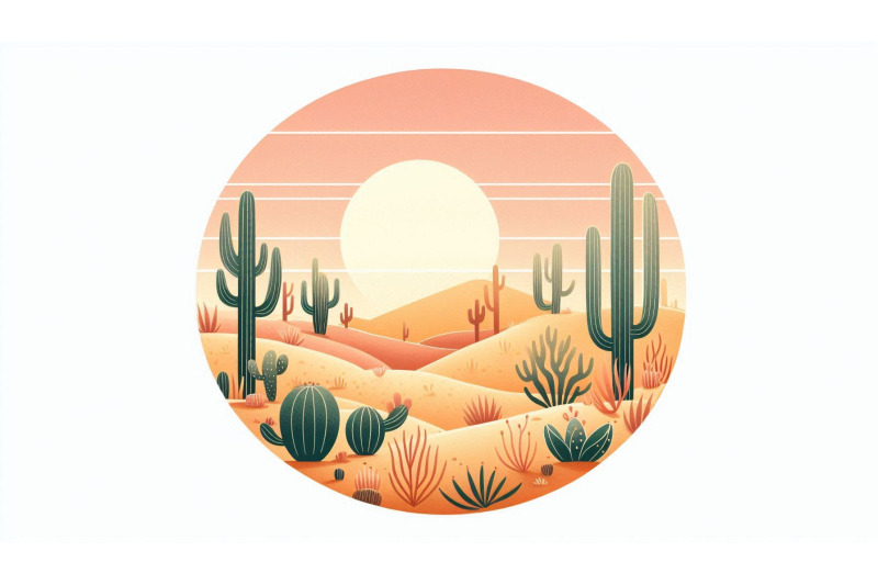 desert-cacti-sunset