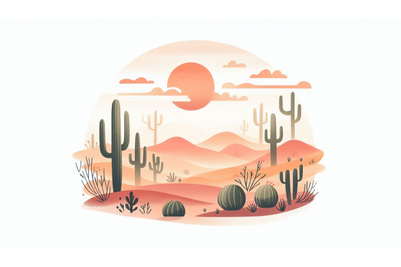 desert-cacti-sunset