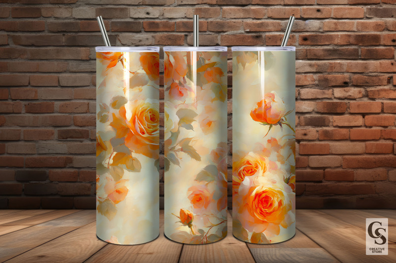 oil-painted-orange-rose-flowers-seamless-pattern