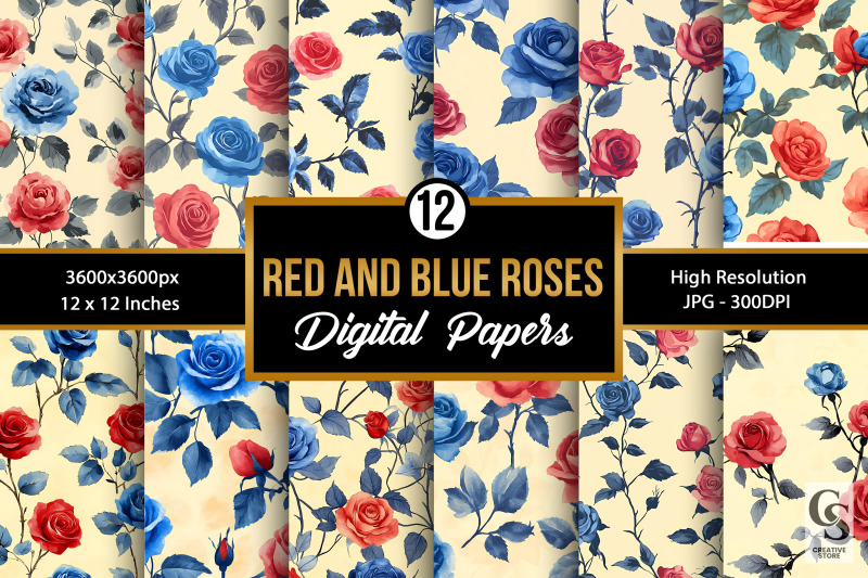 red-blue-watercolor-roses-seamless-pattern