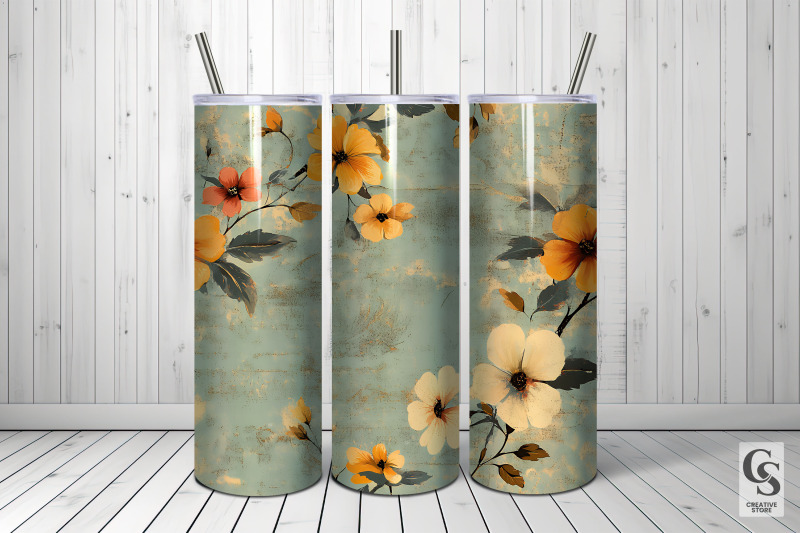 vintage-grunge-flowers-seamless-pattern
