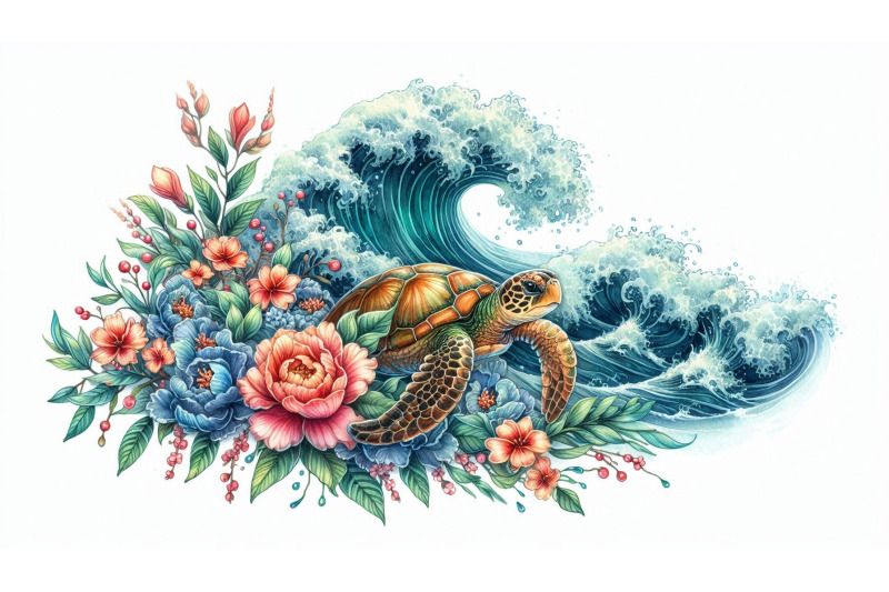 floral-tide-and-turtle