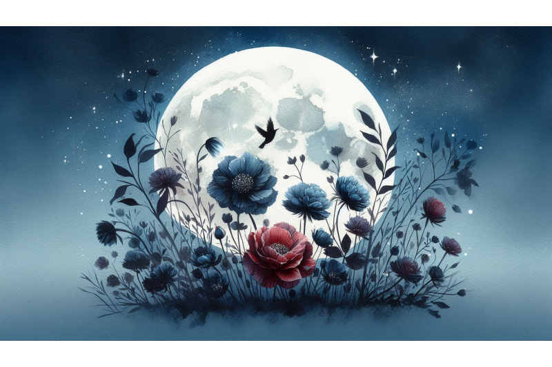flower-moon-silhouette