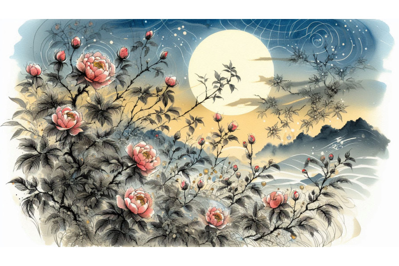flowers-dusk-ink