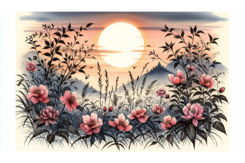 flowers-dusk-ink