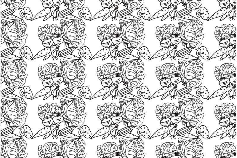 line-art-botanical-vegetables-seamless-pattern-vector-illustration