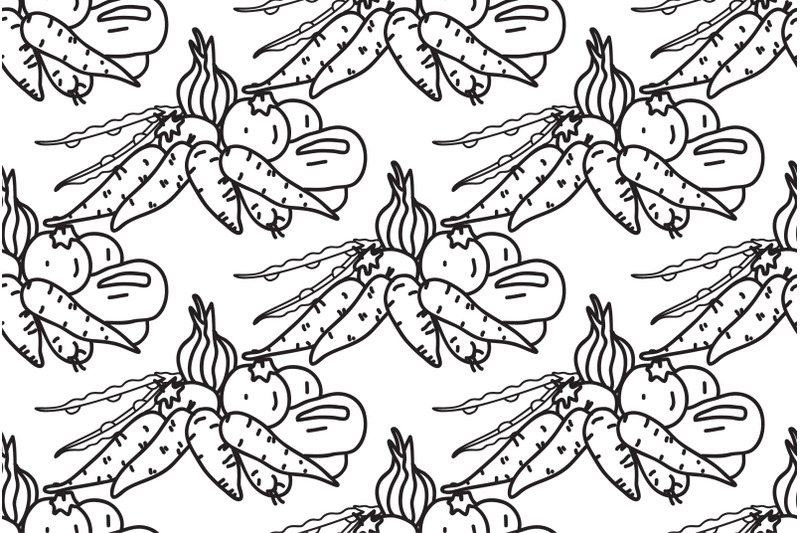 line-art-botanical-vegetables-seamless-pattern-vector-illustration