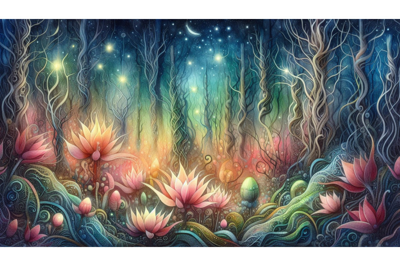 glowing-flowers-forest