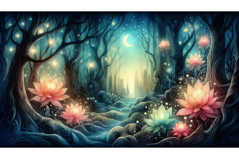 glowing-flowers-forest