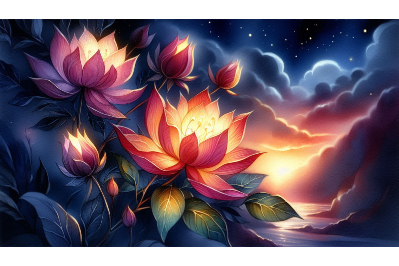 glowing-petals-dusk