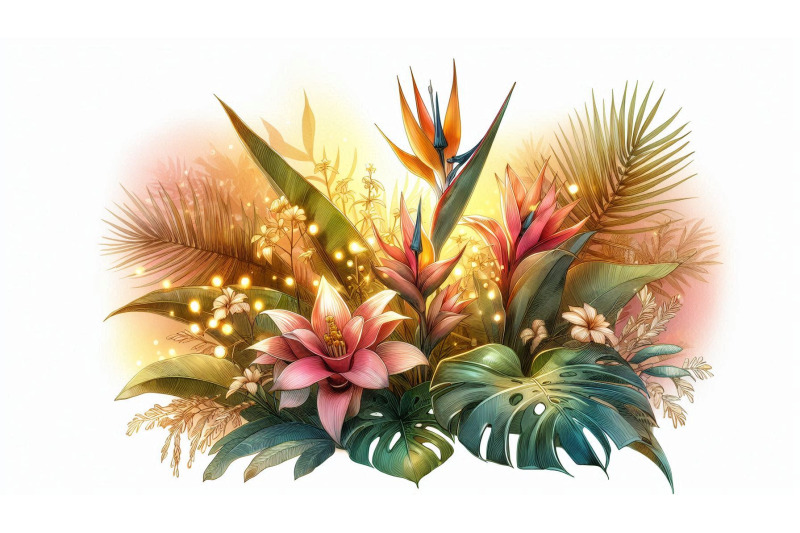 glowing-tropical-flora