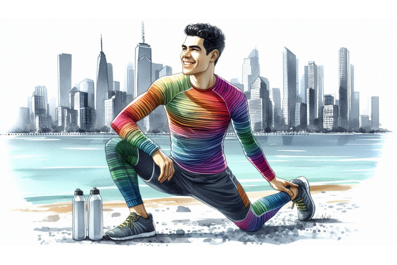 hispanic-athlete-stretching